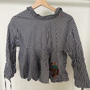 Zara flowy striped top